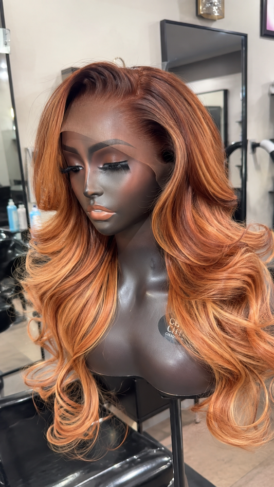Luxury Copper Sunset Body Wave Wig