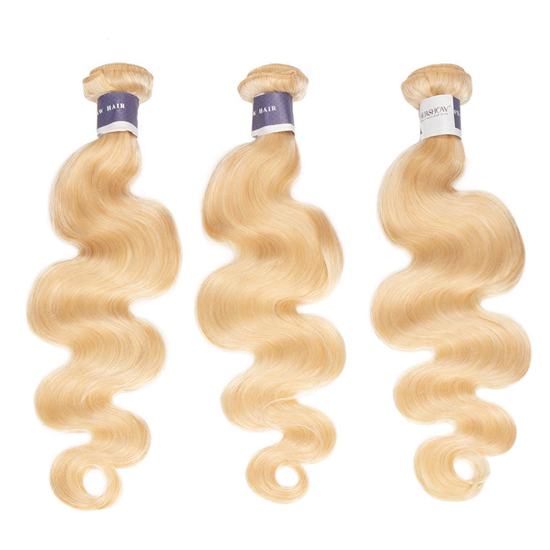 Tip-top Quality Raw Hair 613 Blonde Body Wave Extensions 1 Bundle（never hair loss）