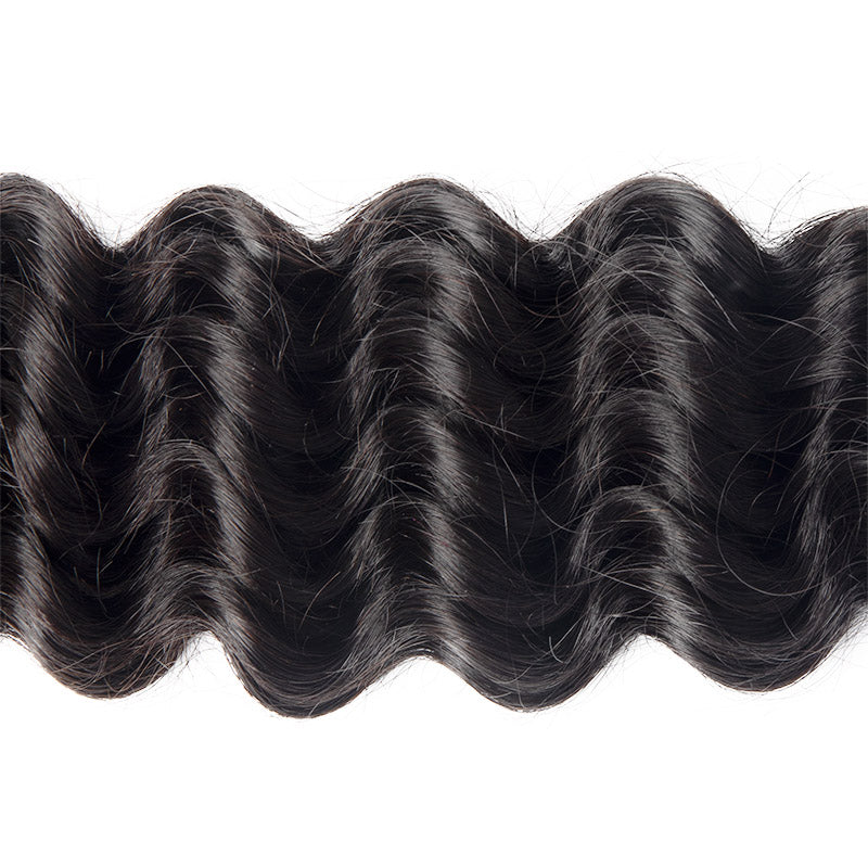 Tip-top Quality Raw Hair Deep Wave Hair Extensions 1 Bundle（never hair loss）