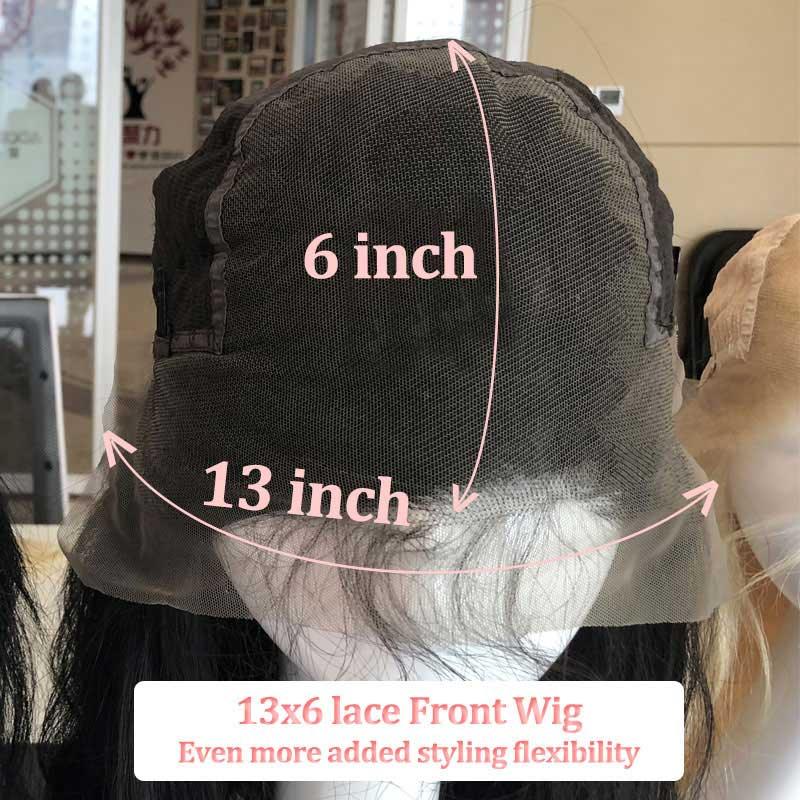 Top Virgin 13x6 Body Wave Lace Front Wig 180 Density with Baby Hair