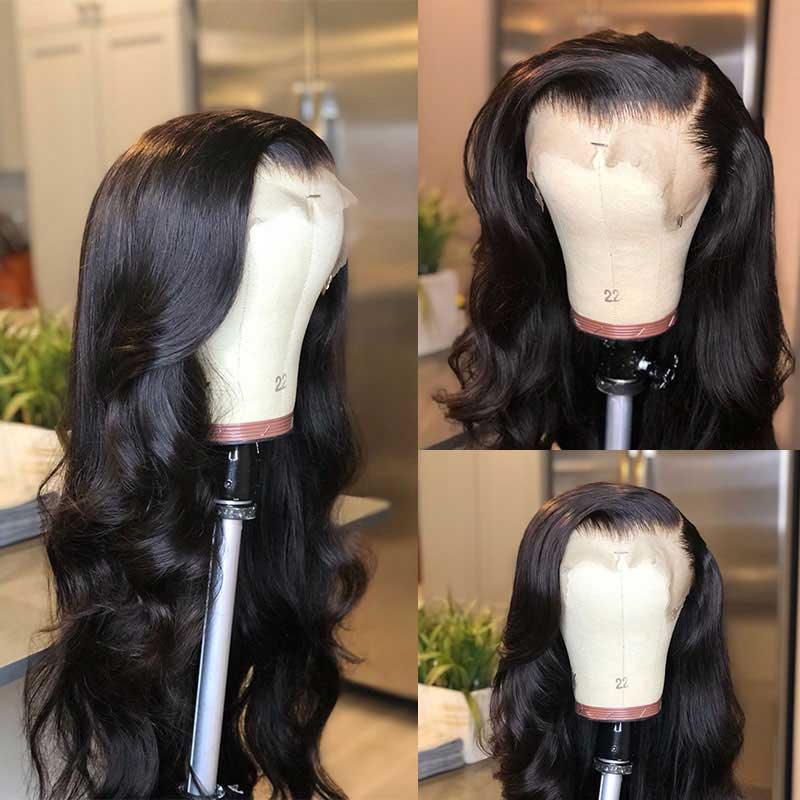 Top Virgin Body Wave Full Lace Wig 180 Density with Baby