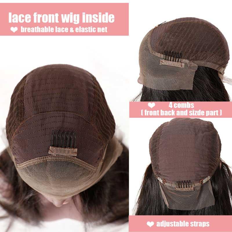 Top Virgin 13x6 Deep Wave Lace Front Wig 180 Density with Baby Hair